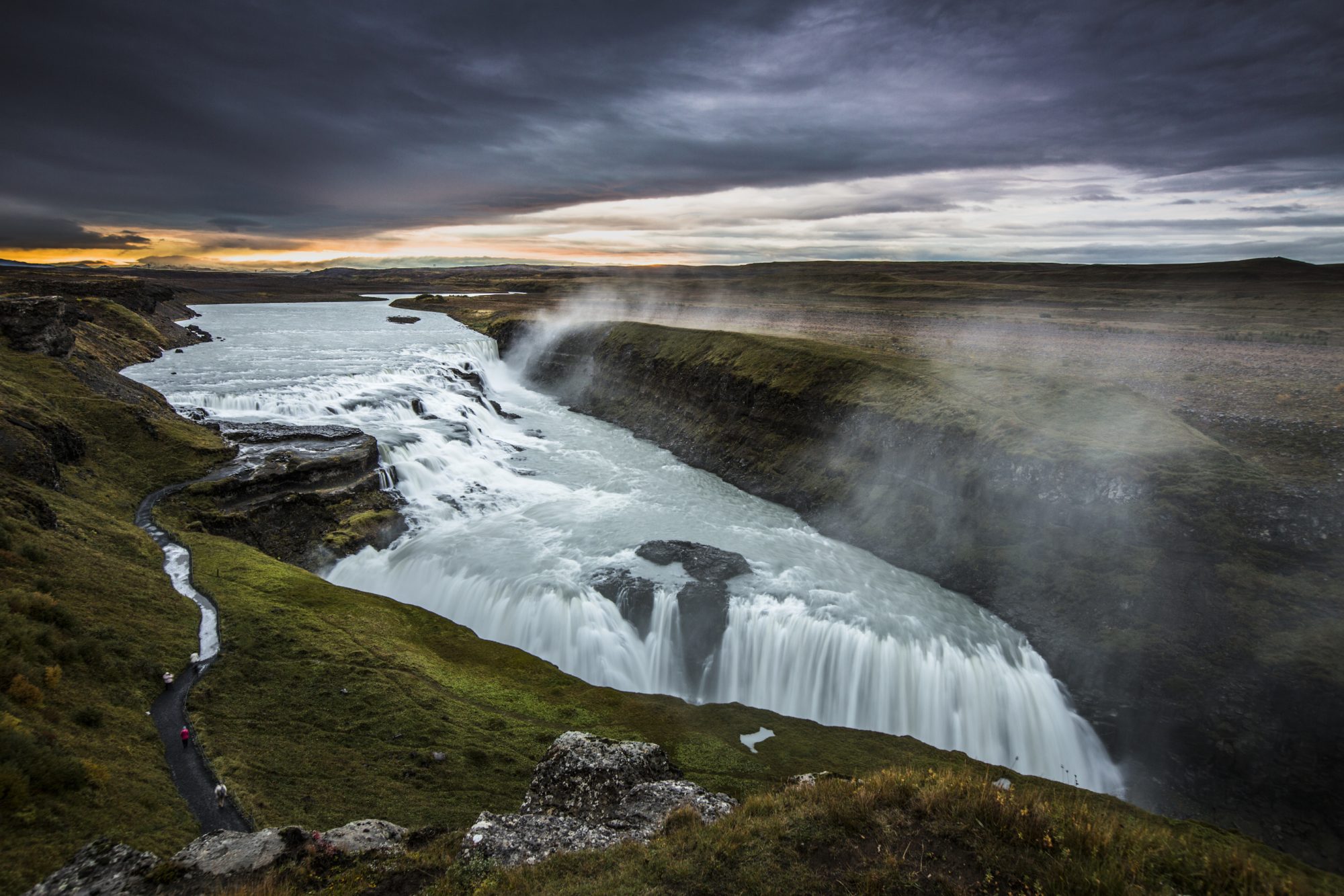 Golden Circle - Gullfoss waterfall is the most popular waterfall in Iceland
